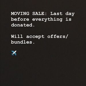 Moving sale
